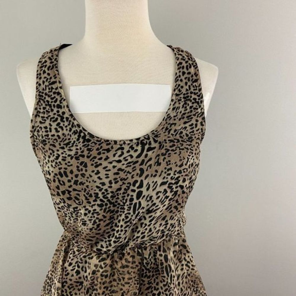 RECYCLED KARMA Tan‎ Animal Print Dress - Picture 3 of 9